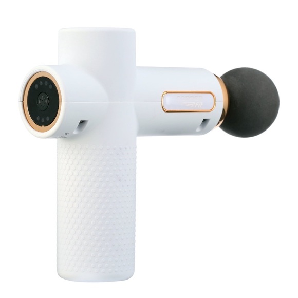 NWT COPPER FIT HEALTH PLUS DEEP TISSUE MASSAGER GUN. WHITE/GOLD - Picture 6 of 13